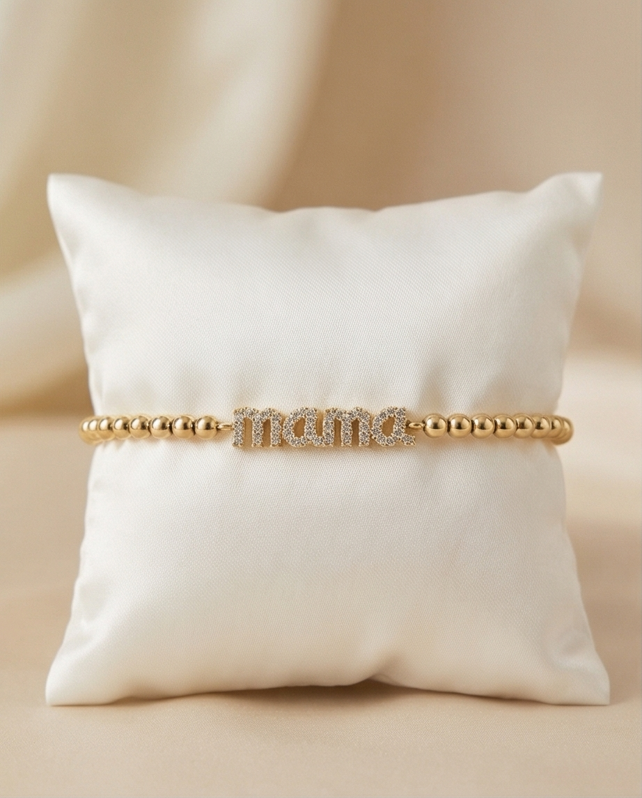 The Mama Bracelet | 4mm Stretch | 14k Gold Filled