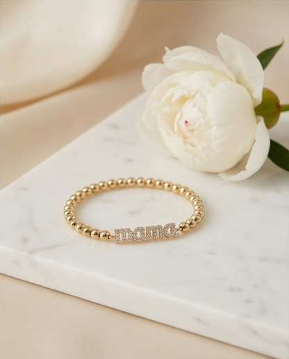 The Mama Bracelet | 4mm Stretch | 14k Gold Filled