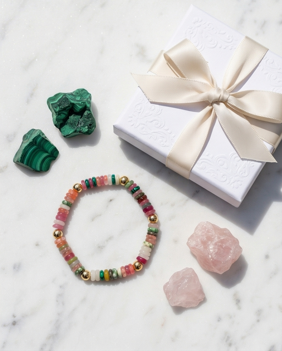 The Garden Party Bracelet | Multi Gemstone + 14k Gold Filled | 6mm Stretch Bracelet