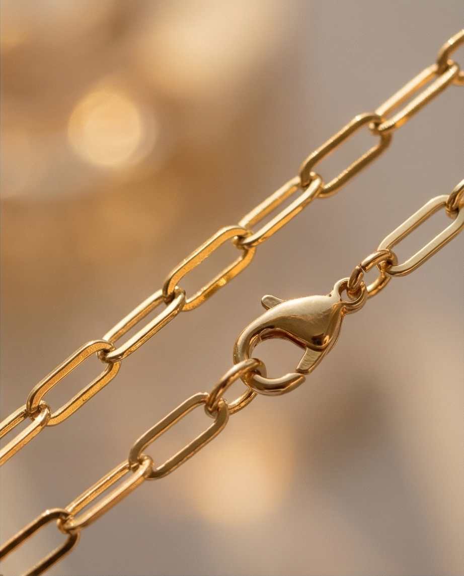The Aura Talisman Necklace | Paperclip Chain + Natural Stone Pendant