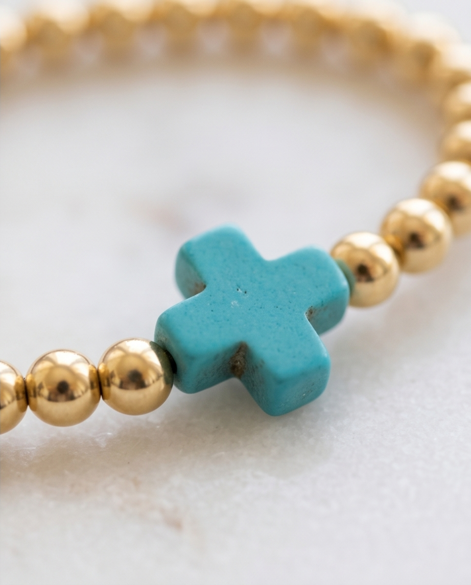 The Cross Bracelet | Gold Filled | 4mm
