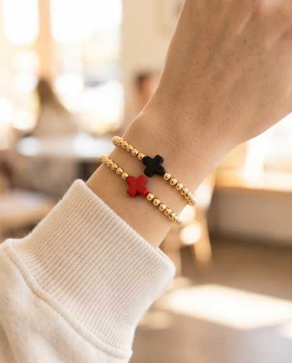 The Cross Bracelet | Gold Filled | 4mm