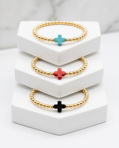 The Cross Bracelet | Gold Filled | 4mm