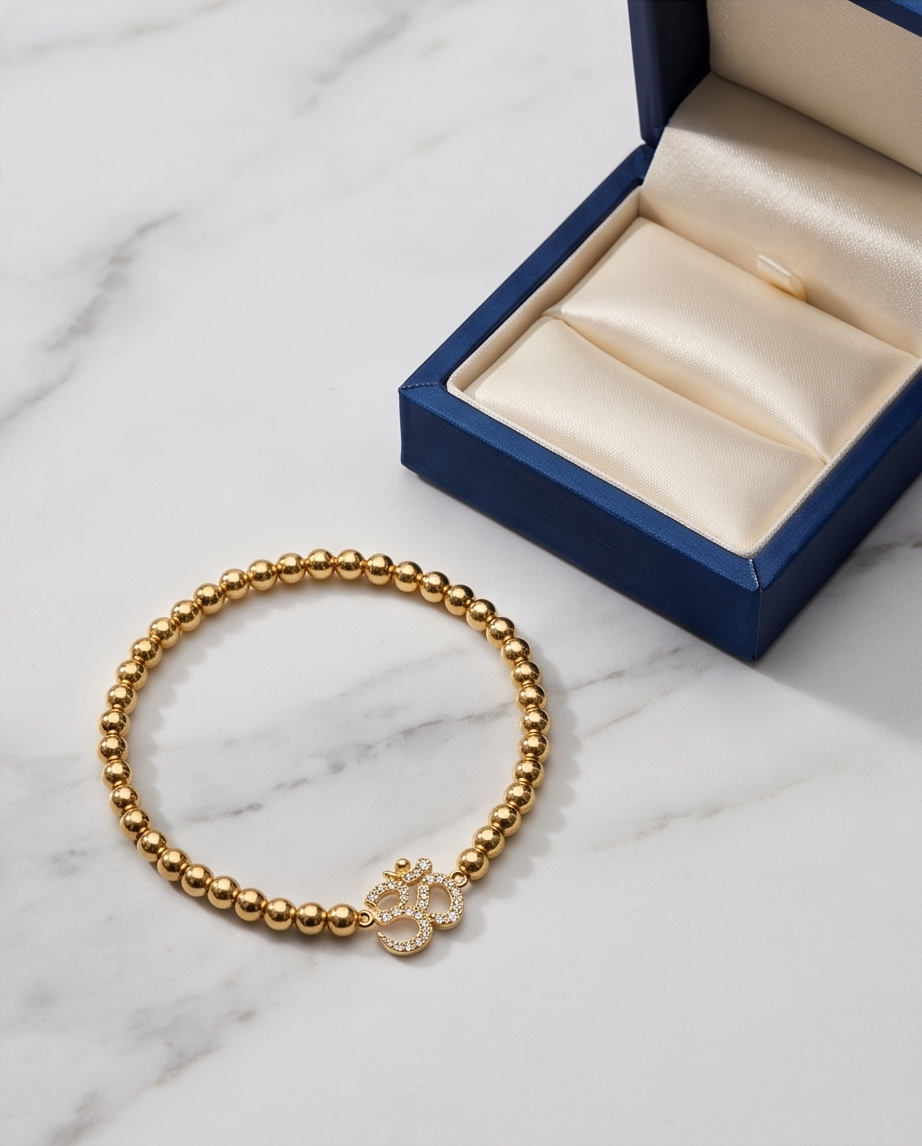 The Ohm Bracelet | 4mm Stretch | 14k Gold Filled