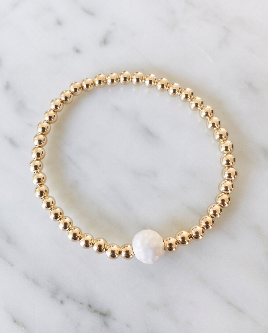 The Golf Ball Bracelet | 4mm Stretch | 14k Gold Filled