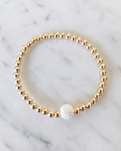 The Golf Ball Bracelet | 4mm Stretch | 14k Gold Filled