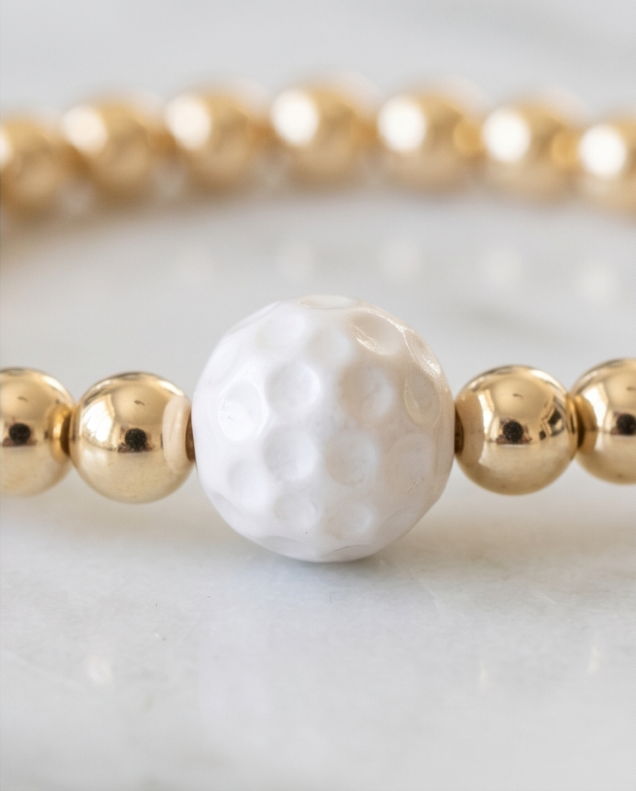 The Golf Ball Bracelet | 4mm Stretch | 14k Gold Filled