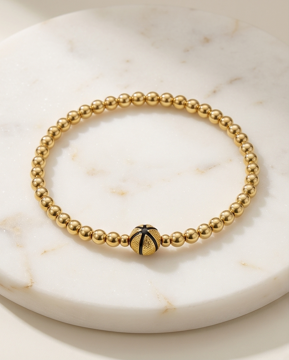 The Basketball Bracelet | 4mm Stretch | 14k Gold Filled