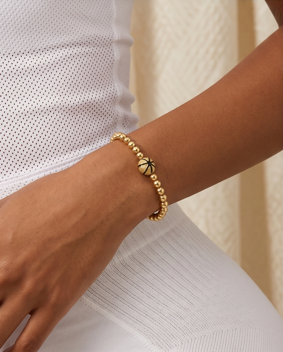 The Basketball Bracelet | 4mm Stretch | 14k Gold Filled