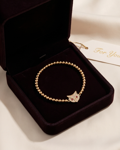 The Foxy Owl | 14k Gold Plated Charm Bracelet