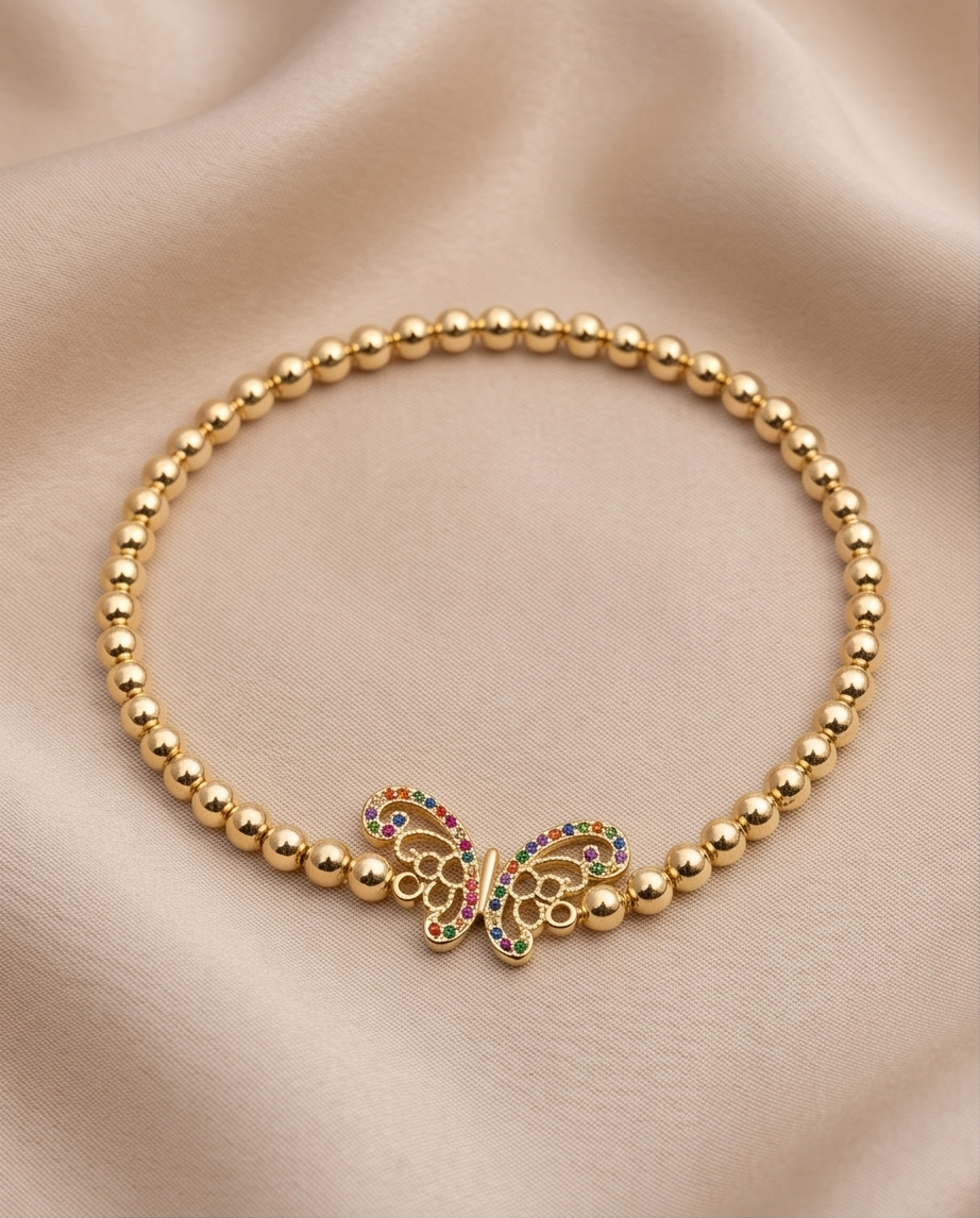 The Butterfly Stretch Bracelet | 14k Gold Plated
