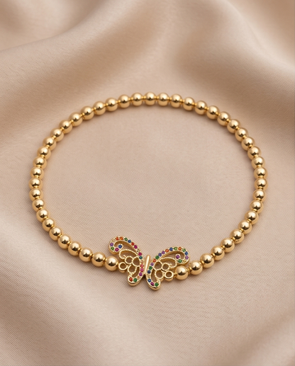 The Butterfly Stretch Bracelet | 14k Gold Plated