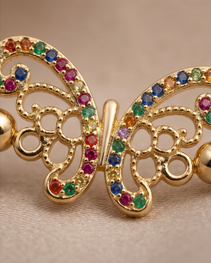 The Butterfly Stretch Bracelet | 14k Gold Plated