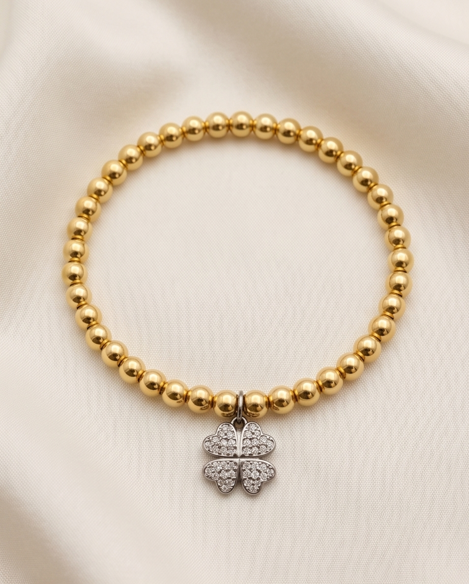 Lucky Clover Bracelet | 14k Gold Plated