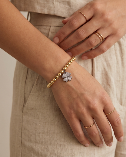 Lucky Clover Bracelet | 14k Gold Plated