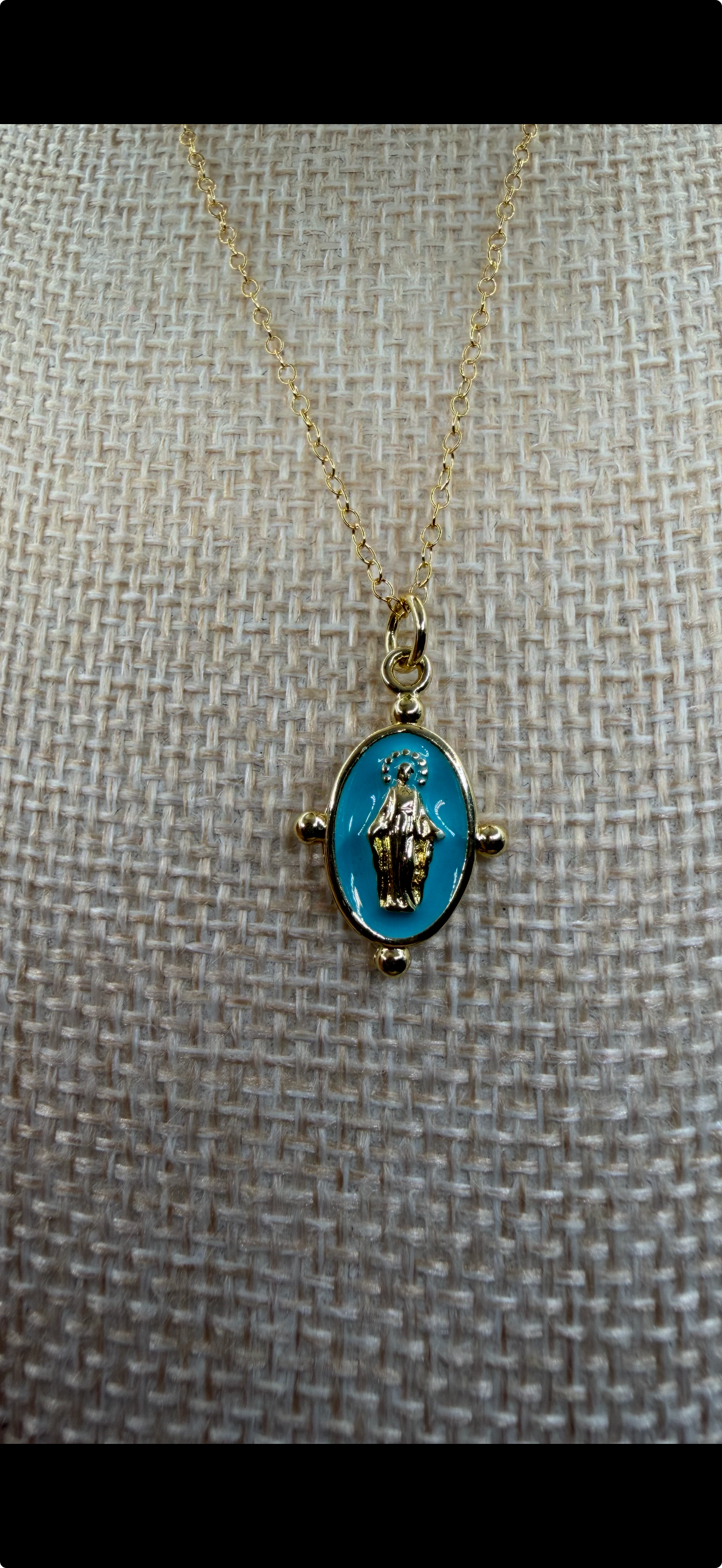 The Madonna Medallion Necklace | 16” | Gold Filled