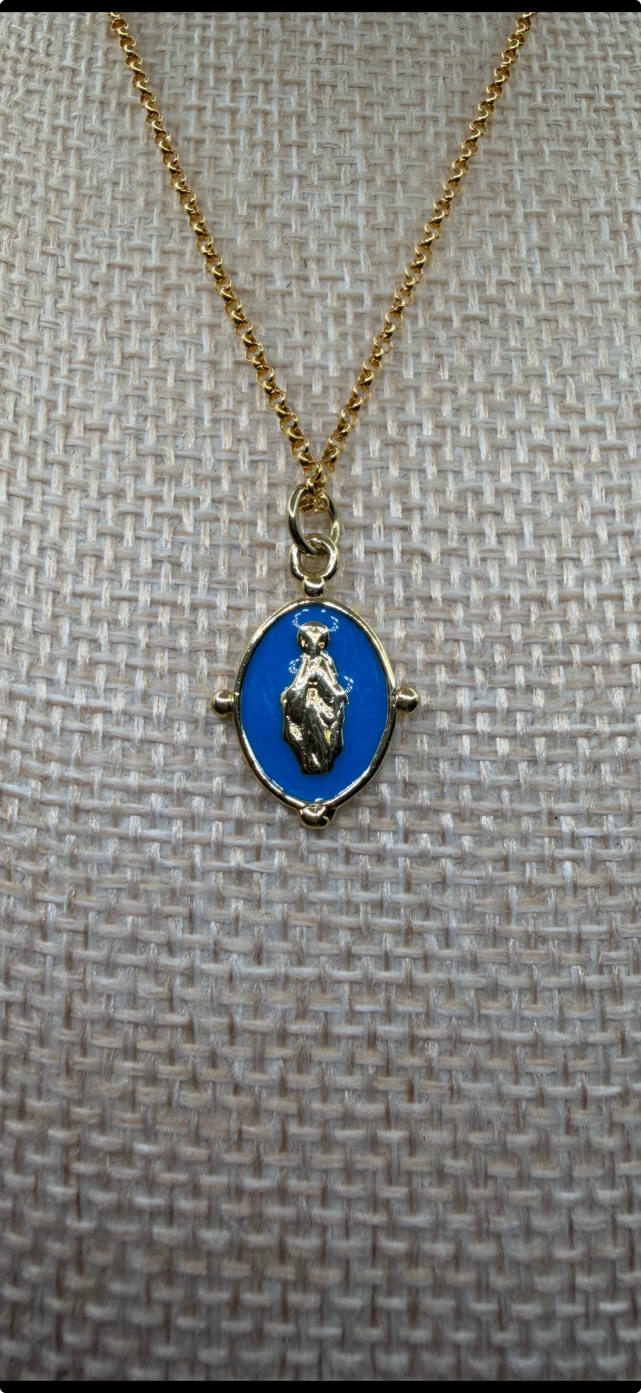 The Madonna Medallion Necklace | 16” | Gold Filled