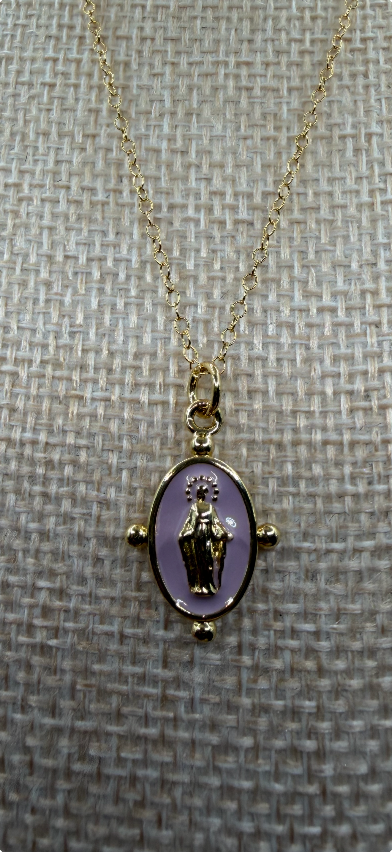 The Madonna Medallion Necklace | 16” | Gold Filled